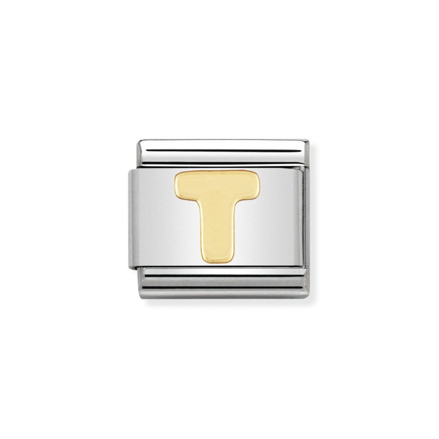 NOMINATION COMPOSABLE CLASSIC LINK LETTER T IN 18K GOLD 030101/20
