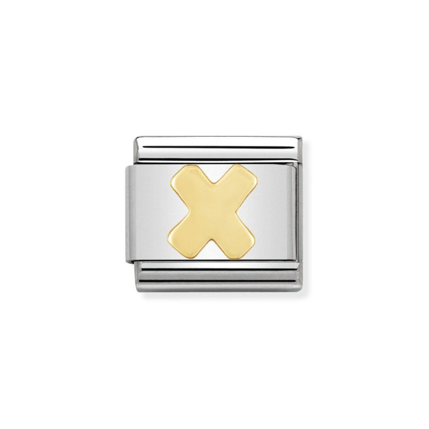 NOMINATION COMPOSABLE CLASSIC LINK LETTER X IN 18K GOLD 030101/24