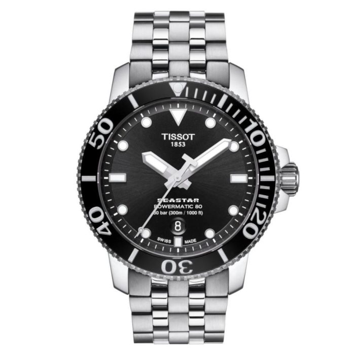 Tissot T-Sport Seastar 1000 Powermatic 80 Silver Stainless Steel Bracelet T1204071105100