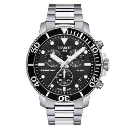 Tissot T-Sport Seastar 1000 Chronograph Silver Stainless Steel Bracelet T1204171105100