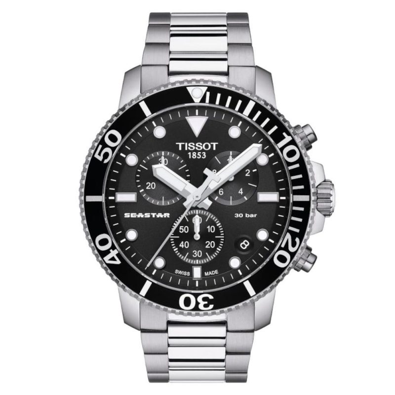 Tissot T-Sport Seastar 1000 Chronograph Silver Stainless Steel Bracelet T1204171105100