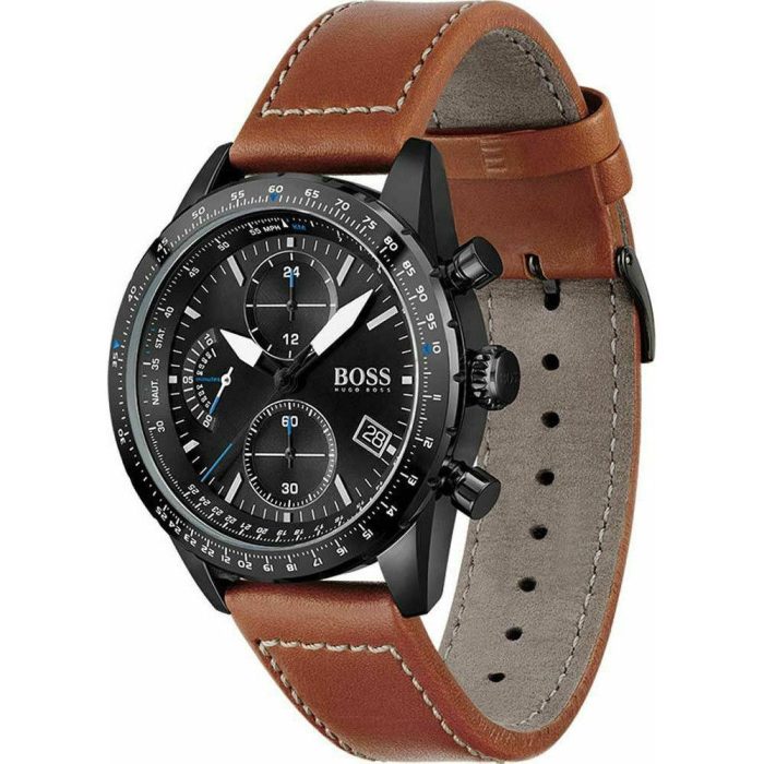 Boss Pilot Edition Brown Leather Strap Chronograph 1513851