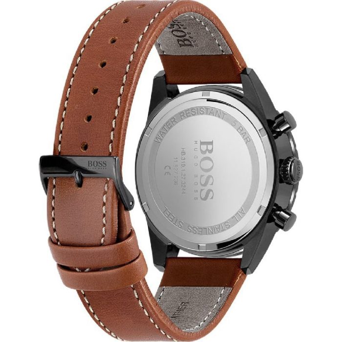 Boss Pilot Edition Brown Leather Strap Chronograph 1513851