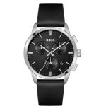 Boss Dapper Black Leather Strap Chronograph 1513925