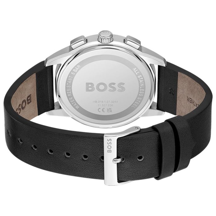 Boss Dapper Black Leather Strap Chronograph 1513925