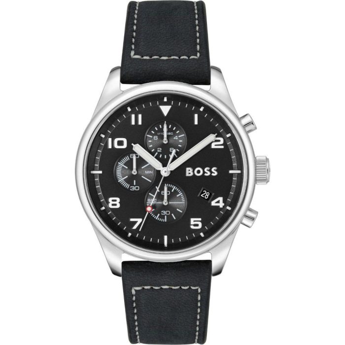 Boss Black Leather Strap Chronograph 1513987