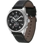 Boss Black Leather Strap Chronograph 1513987