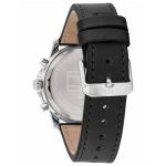 Tommy Hilfiger Wesley Dual Time Black Leather Strap 1710624