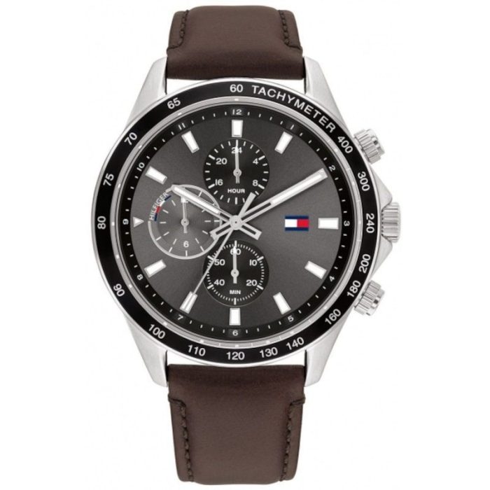 Tommy Hilfiger Miles Brown Leather Strap 1792015