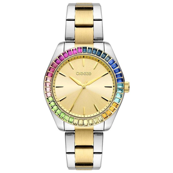 Breeze Prismatic Crystals Two Tone Stainless Steel Bracelet 712411.2