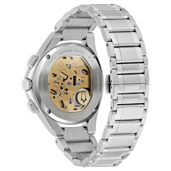 Bulova Curv Chronograph Stainless Steel Bracelet 96A298