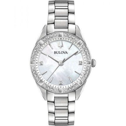 Bulova Diamond Stainless Steel Bracelet 96R228