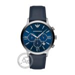 Emporio Armani Giovanni Blue Leather Strap Chronograph AR11226