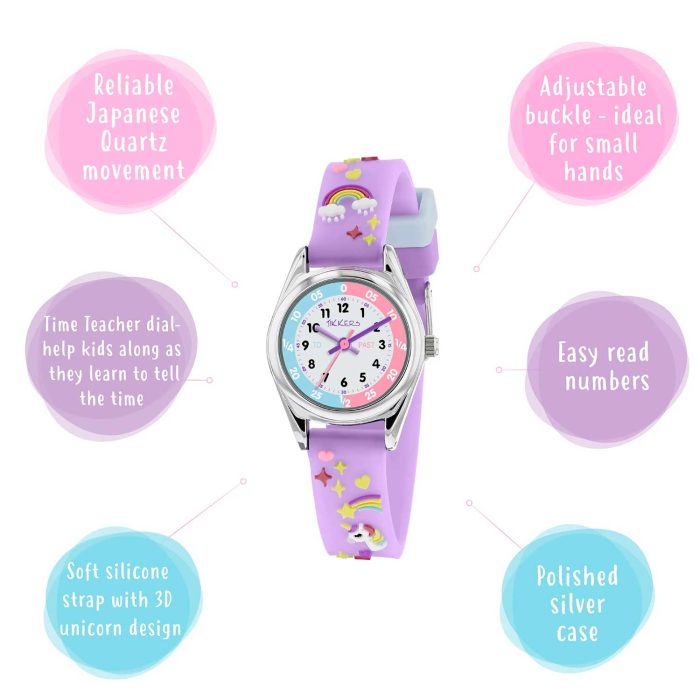 Tikkers Unicorn Purple Silicone Strap ATK0145