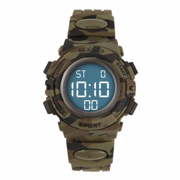 Tikkers Camouflage Light Up Digital Khaki Silicone Strap ATK0214