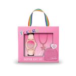 Tikkers Crystals Pink Leather Strap Gift Set ATK1062