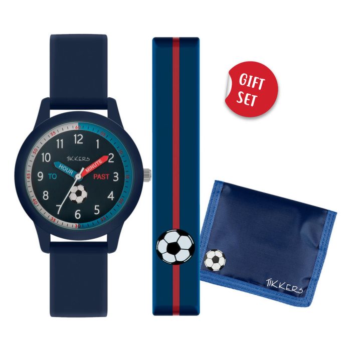 Tikkers Football Blue Silicone Strap Gift Set ATK1071