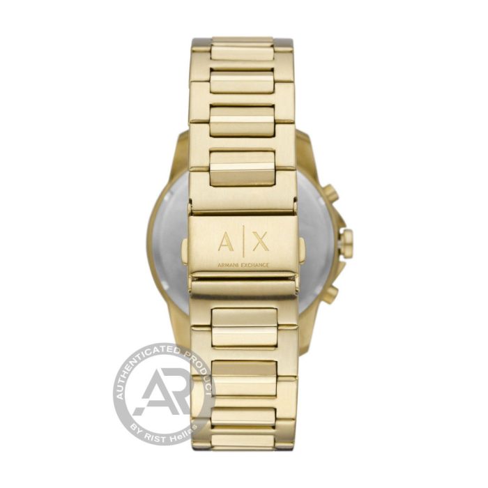 Armani Exchange Banks Gold Stainless Steel Bracelet Chronograph AX1721