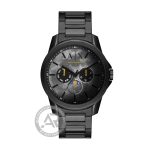 Armani Exchange Banks Multifunction Black Stainless Steel Bracelet AX1738