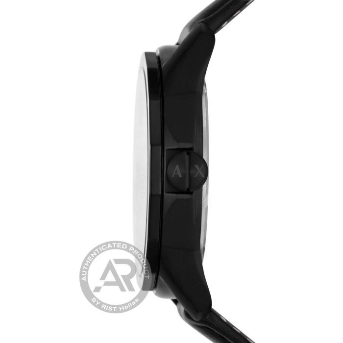 Armani Exchange Banks Black Leather Strap Gift Set AX7147