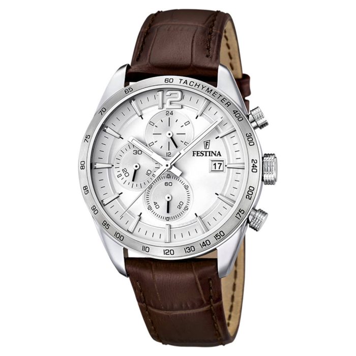 Festina Brown Leather Strap Chronograph F16760/1