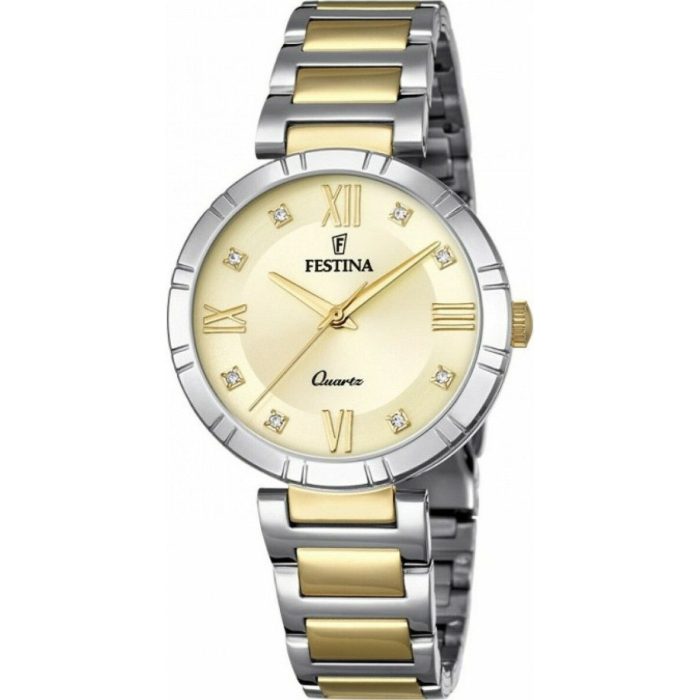 Festina Crystals Two Tone Stainless Steel Bracelet F16937/B