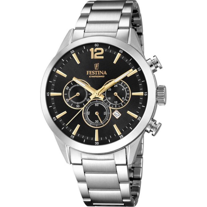 Festina Silver Stainless Steel Bracelet Chronograph F20343/4