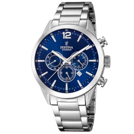 Festina Silver Stainless Steel Bracelet Chronograph F20343/7