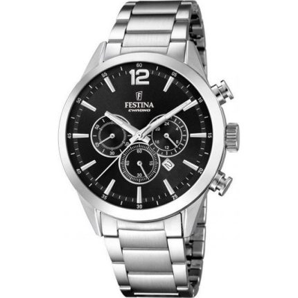 Festina Silver Stainless Steel Bracelet Chronograph F20343/8