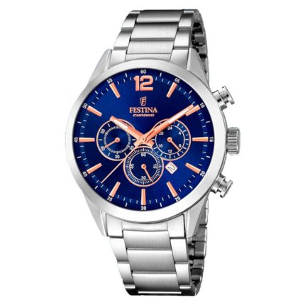 Festina Silver Stainless Steel Bracelet Chronograph F20343/9