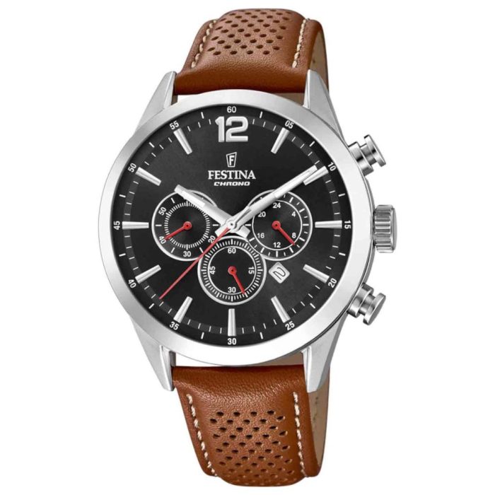 Festina Brown Leather Strap Chronograph F20542/6