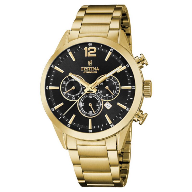 Festina Gold Stainless Steel Bracelet Chronograph F20633/3