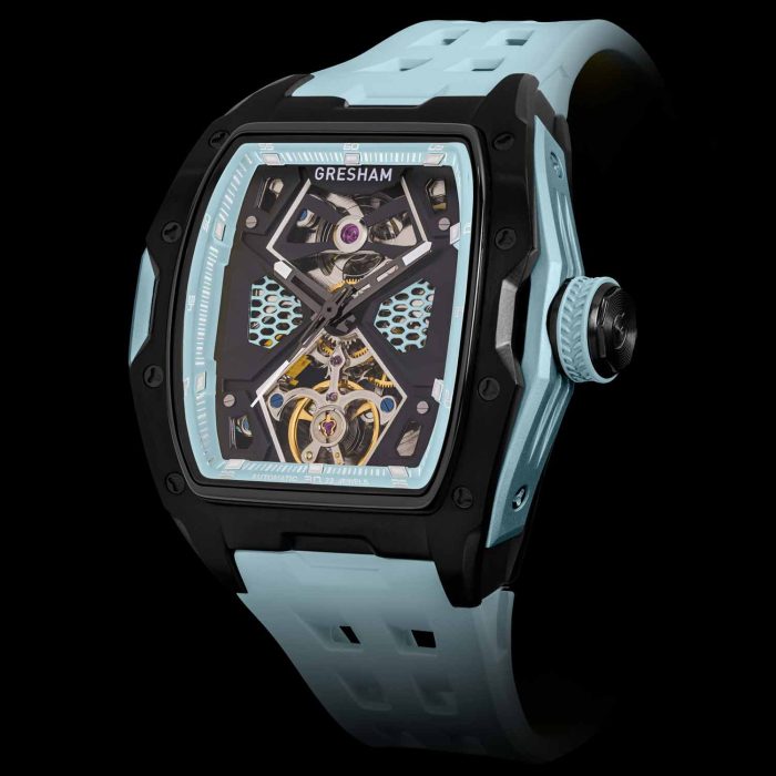 Gresham GL Horizon Special Edition Automatic Light Blue Rubber Strap G1-0001-BLUE