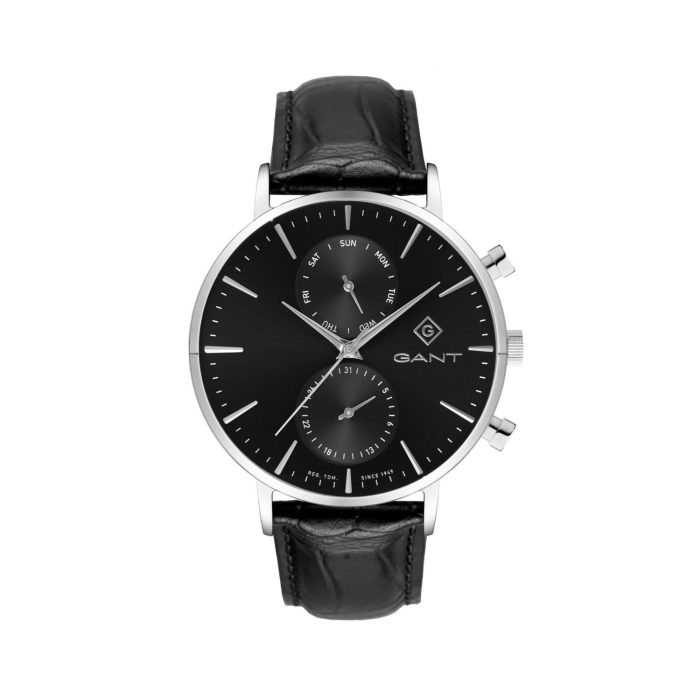 Gant Park Hill Day-Date II Black Leather Strap G121011