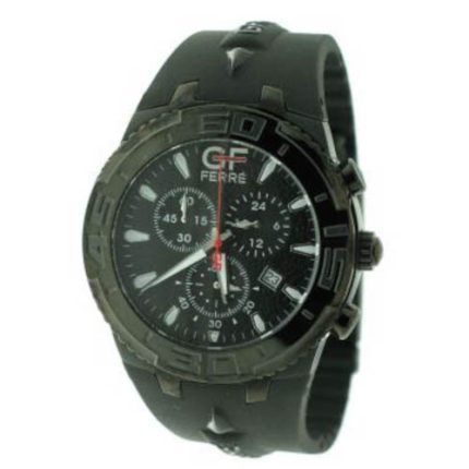 Gf Ferre Black Steel Case Black Rubber Strap GF.9610M/19