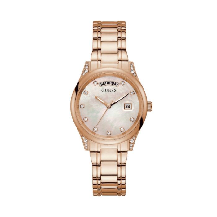 Guess Aura Crystals Rose Gold Stainless Steel Bracelet GW0047L2