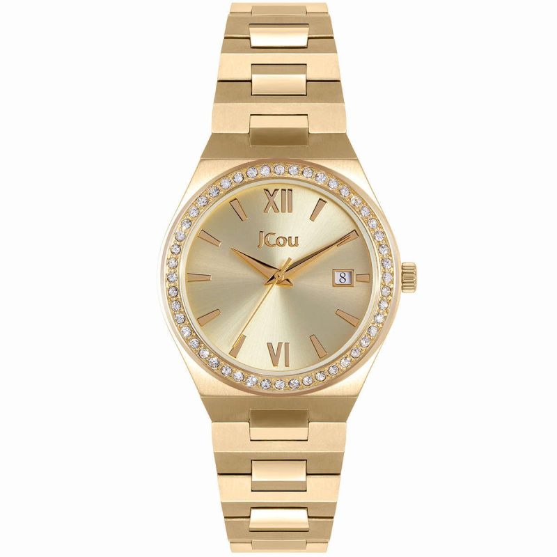 Jcou Esther Crystals Gold Stainless Steel Bracelet JU19050-4