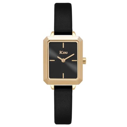 JCOU Caprice Black Leather Strap JU19063-7