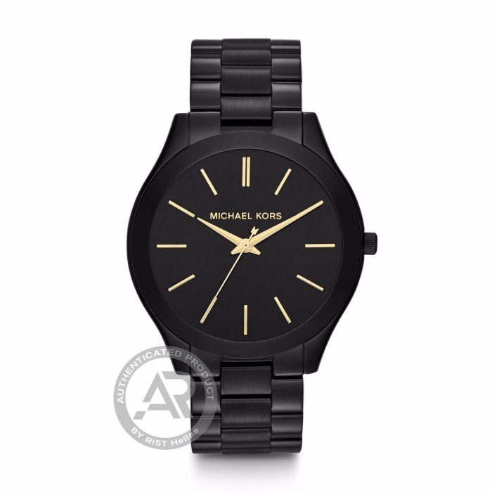 Michael Kors Slim Runway Black Stainless Steel Bracelet MK3221