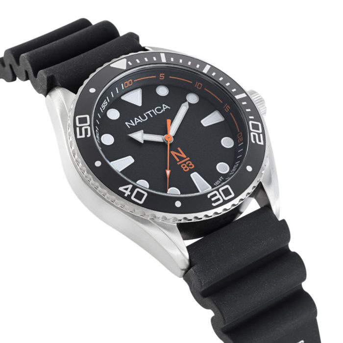 Nautica N83 Finn World Diver Black Rubber Strap NAPFWF113