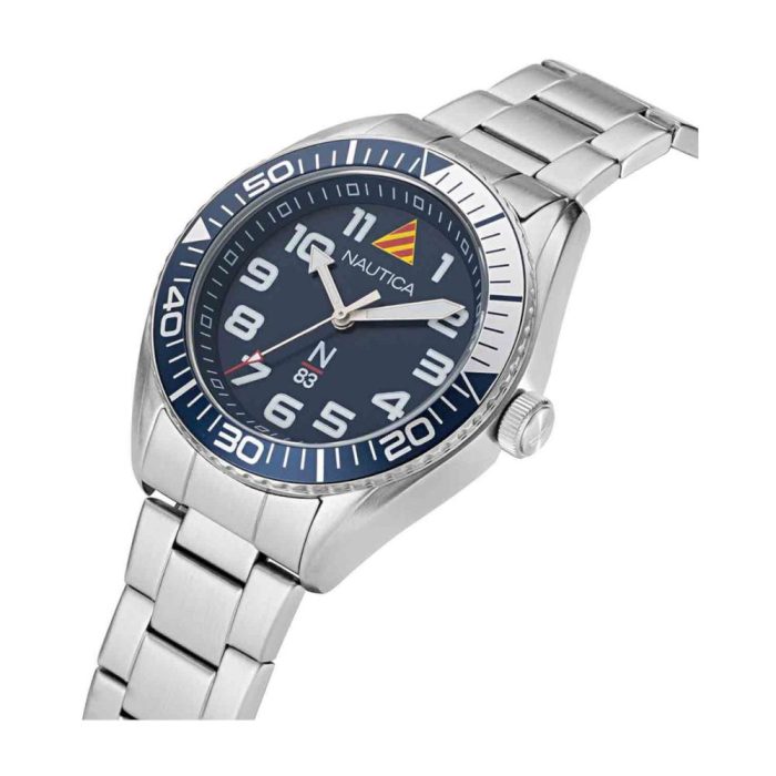 Nautica N83 Finn World Silver Stainless Steel Bracelet NAPFWF204