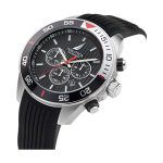 Nautica One Black Silicone Strap Chronograph NAPNOS301