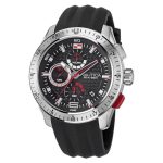 Nautica NST 101 Black Silicone Strap Chronograph NAPNSF109