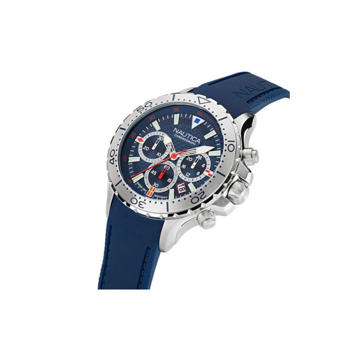 Nautica NST Blue Silicone Strap Chronograph NAPNSF201