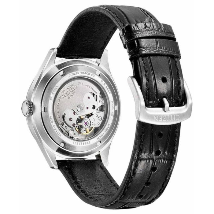 Citizen Automatic Black Leather Strap NH8390-20LE