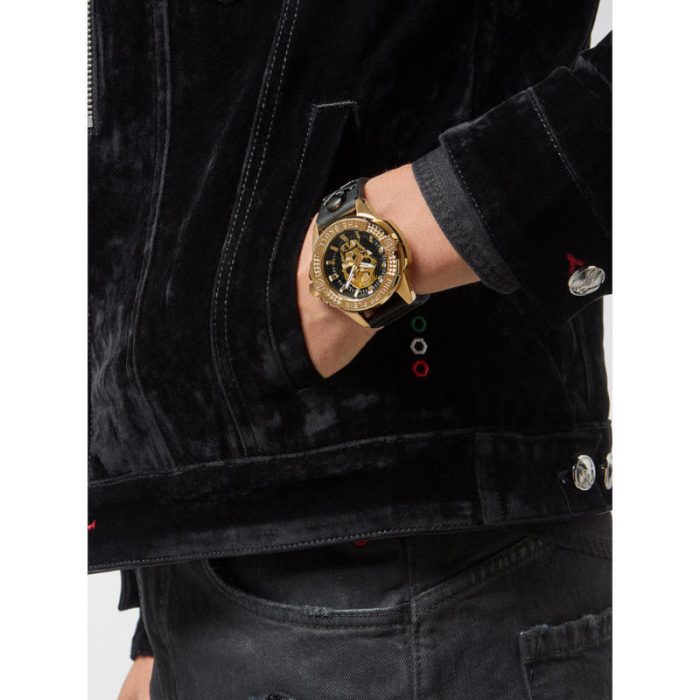 Philipp Plein The Skull Black Leather Strap PWAAA0521