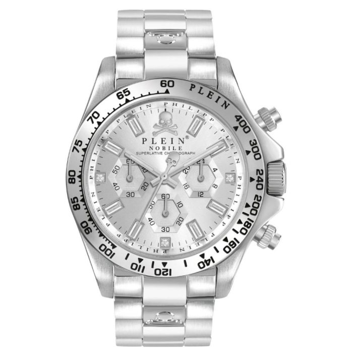 Philipp Plein Nobile Silver Stainless Steel Bracelet Chronograph PWCAA0321