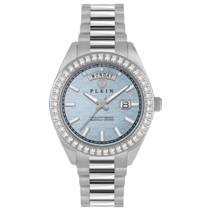 Philipp Plein Date Superlative Gent Crystals Stainless Steel Bracelet PWPNA0524