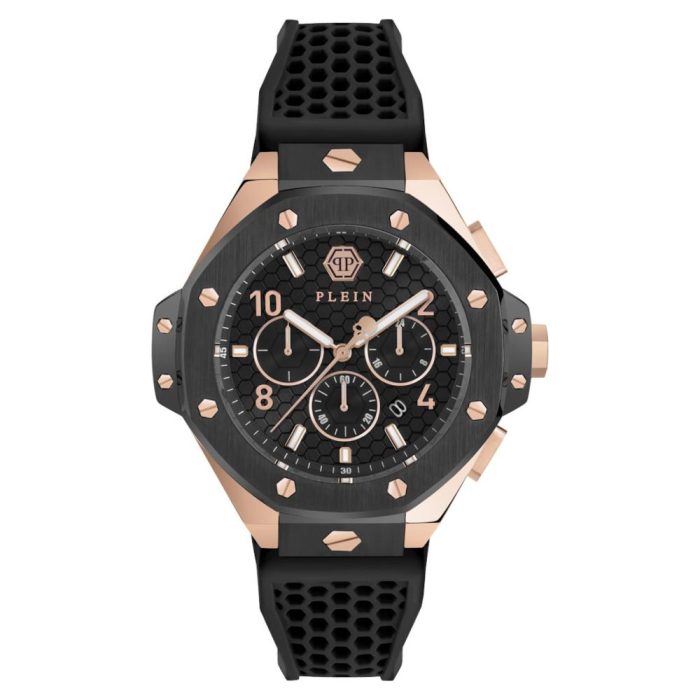 Philipp Plein Chrono Royal Black Rubber Strap Chronograph PWPRA0824