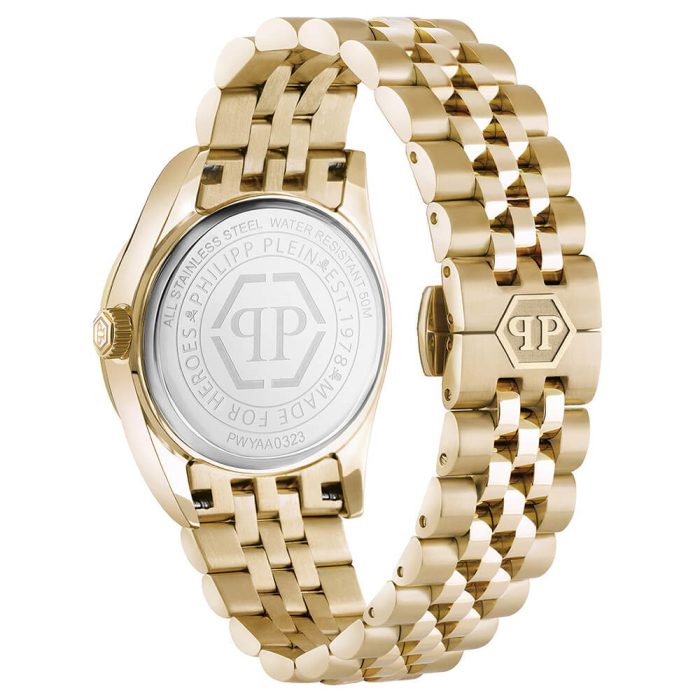 Philipp Plein Date Superlative Crystals Gold Stainless Steel Bracelet PWYAA0323